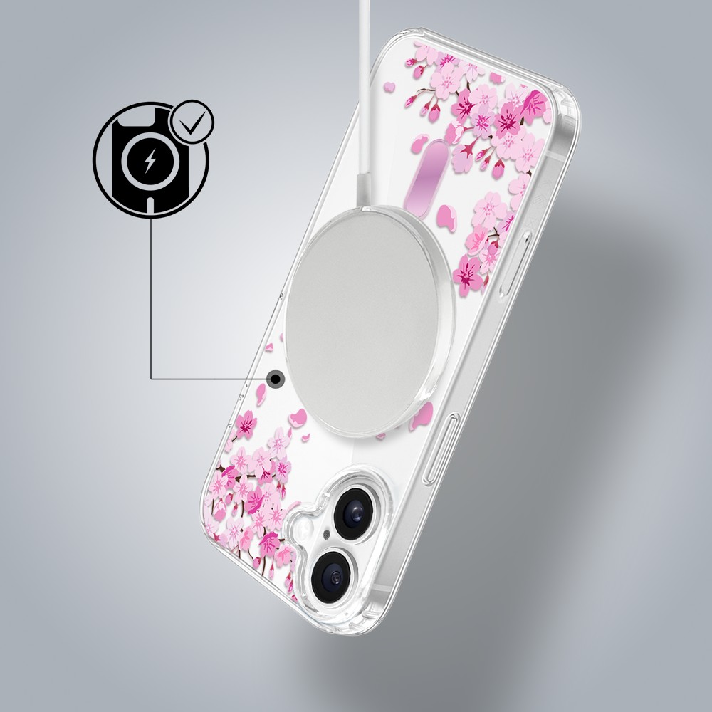 Etui_do_iPhone_17_Flower_MagSafe_z_nadrukiem_kwiat_wiśni_przeźroczyste (2)