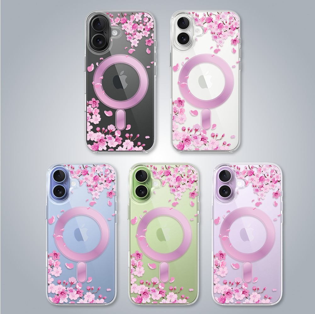 Etui_do_iPhone_17_Flower_MagSafe_z_nadrukiem_kwiat_wiśni_przeźroczyste (3)