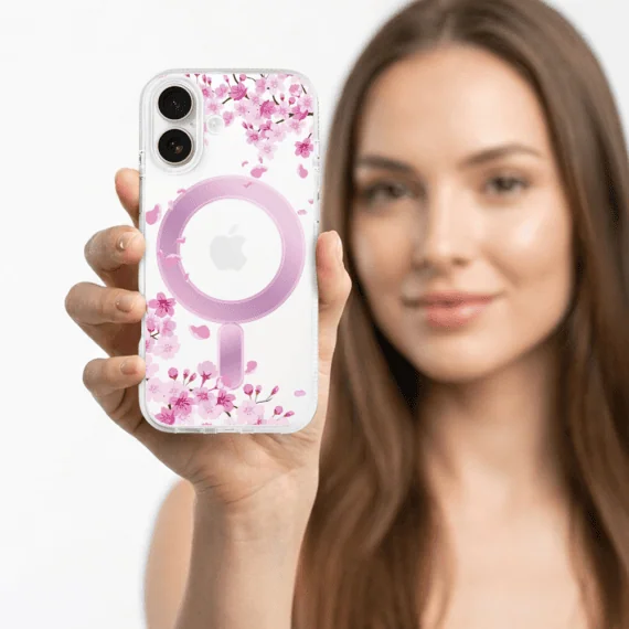 Etui_do_iPhone_17_Flower_MagSafe_z_nadrukiem_kwiat_wisni_przezroczyste-5