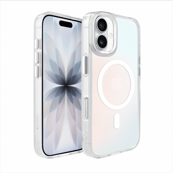 Etui do iPhone 17 Miami Vibe z MagSafe, zmieniające kolor, białe