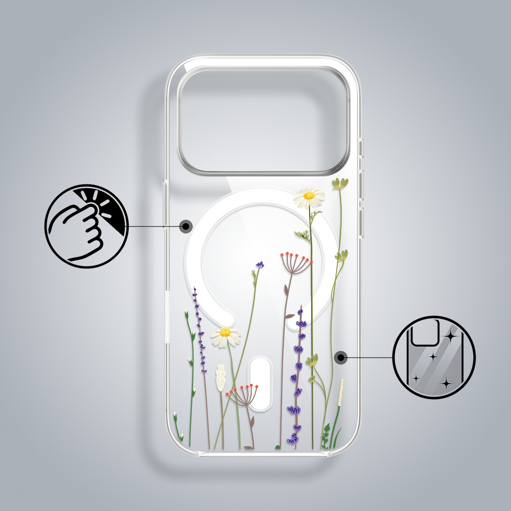Etui_do_iPhone_17_Pro_MagSafe_wiosenne_kwiaty_przeźroczyste (3)