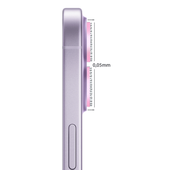 Luksusowa diamentowa osłona obiektywów, matowa, szkło na aparat iPhone 17, różowa diamentowa jasno różowa-3