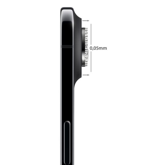 Luksusowa diamentowa osłona obiektywów, szkło na aparat iPhone Air, czarna (3)