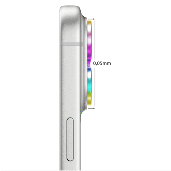 Metalowa osłona obiektywów szkło na aparat iPhone 17 Pro, kameleon (3)