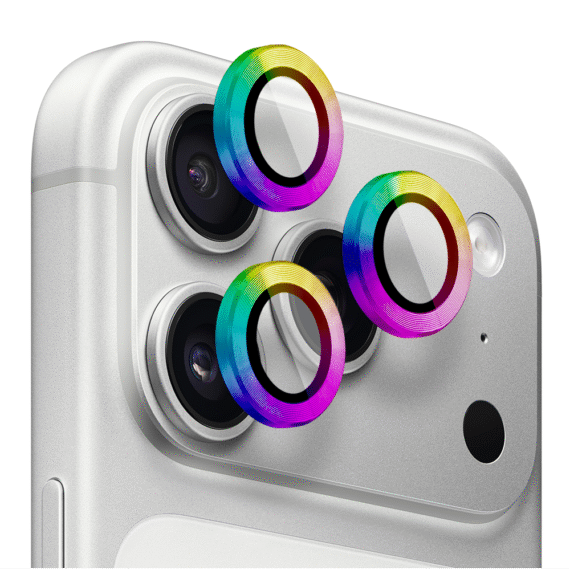 Metalowa osłona obiektywów szkło na aparat iPhone 17 Pro, kameleon (5)