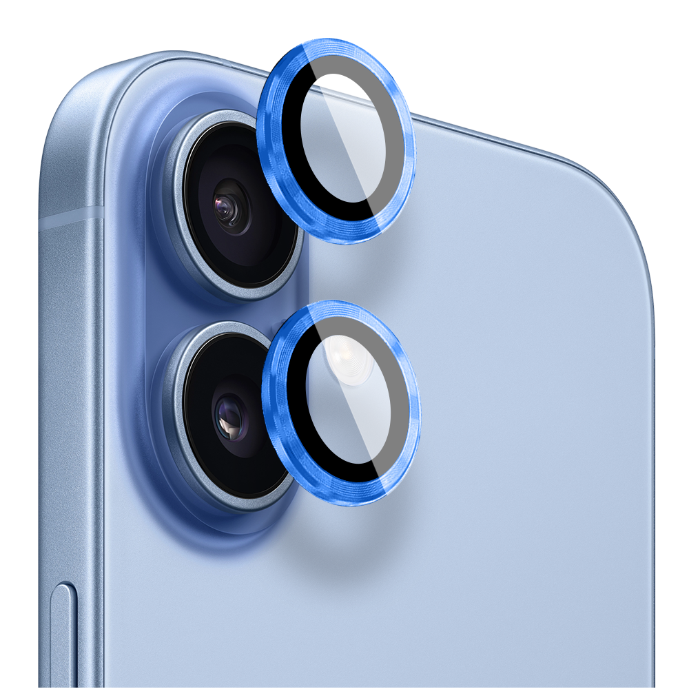 Metalowa osłona obiektywów szkło na aparat iPhone 17, granatowa granatowa-1