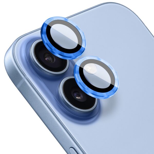 Metalowa osłona obiektywów szkło na aparat iPhone 17, granatowa granatowa