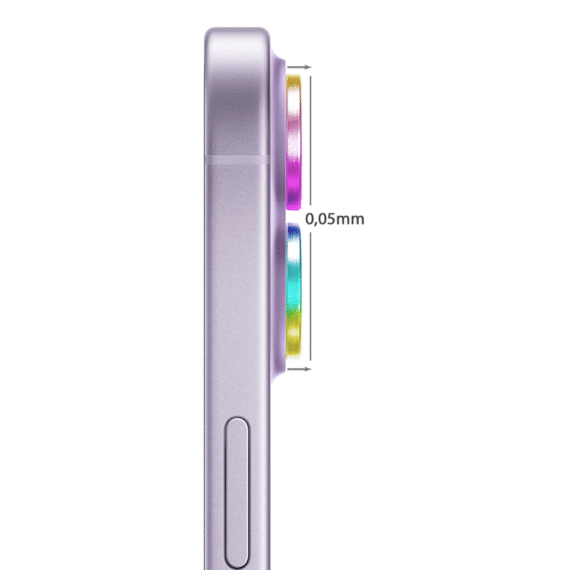 Metalowa osłona obiektywów szkło na aparat iPhone 17, kameleonkameleon-3