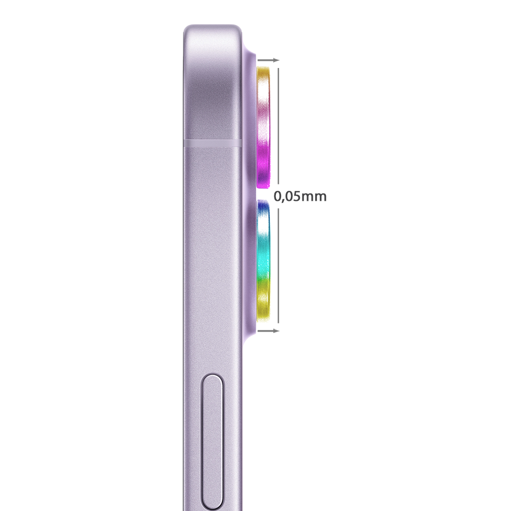Metalowa osłona obiektywów szkło na aparat iPhone 17, kameleonkameleon-3