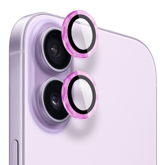 Metalowa osłona obiektywów szkło na aparat iPhone 17, różowa różowa-1