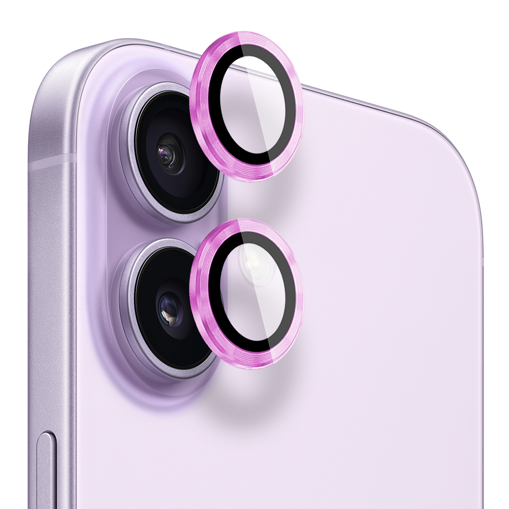 Metalowa osłona obiektywów szkło na aparat iPhone 17, różowa różowa-1