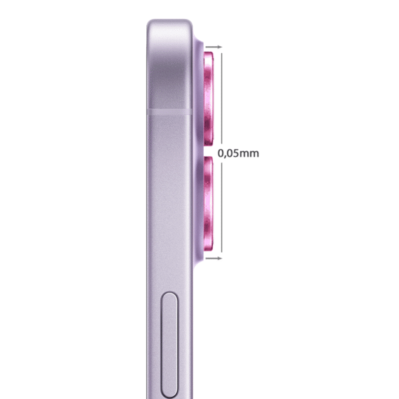 Metalowa osłona obiektywów szkło na aparat iPhone 17, różowa różowa-3