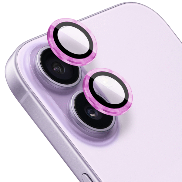 Metalowa osłona obiektywów szkło na aparat iPhone 17, różowa różowa