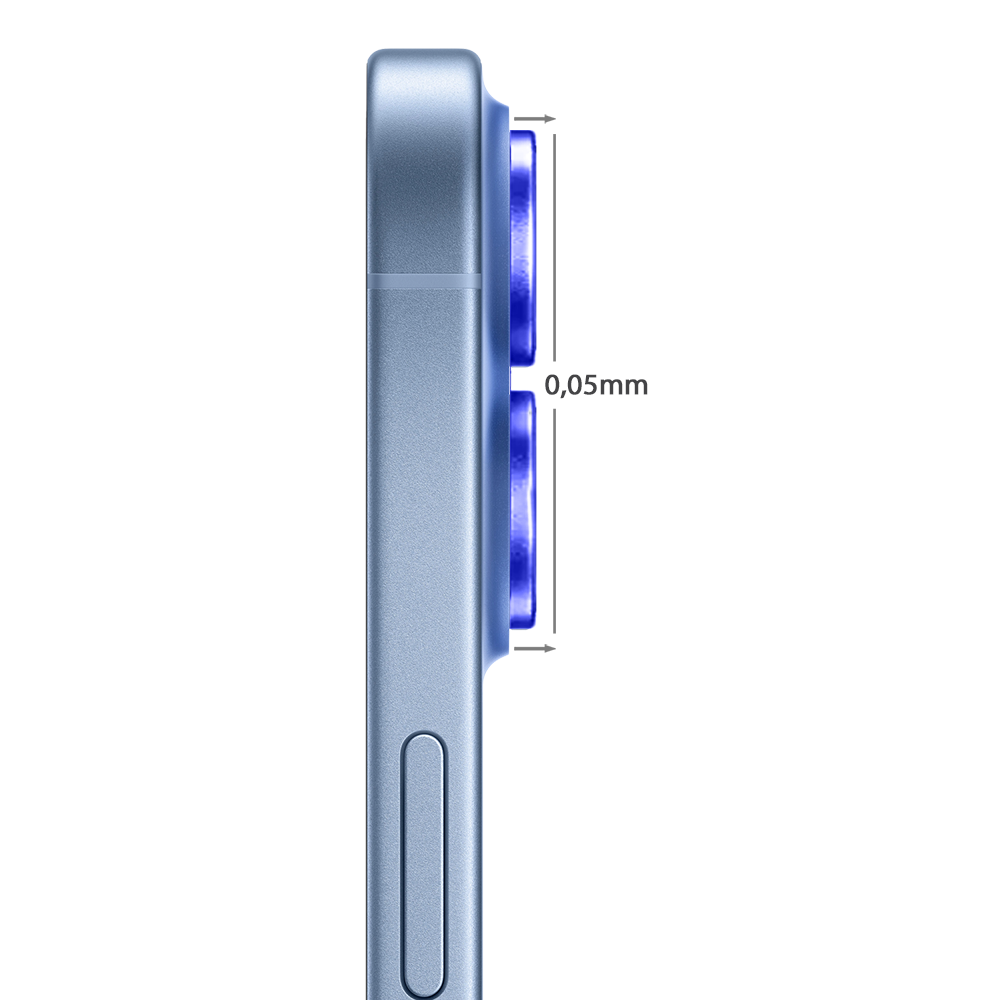 Metalowa osłona obiektywów szkło na aparat iPhone 17, ultramaryna ultramaryna-3