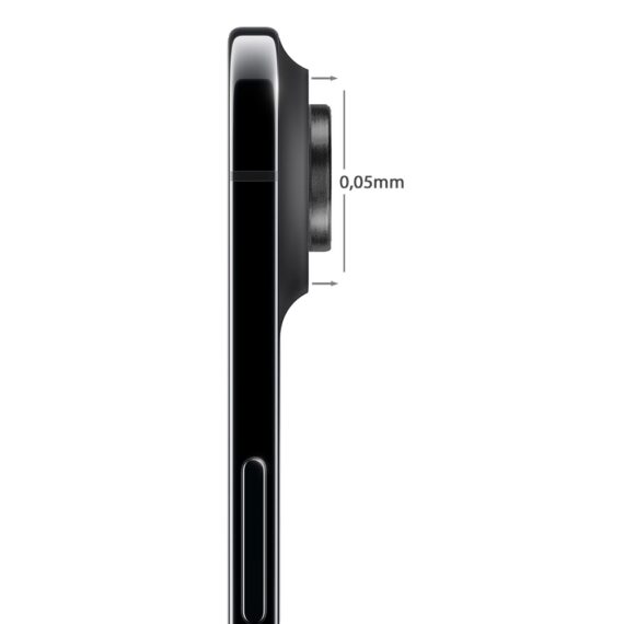 Metalowa osłona obiektywów szkło na aparat iPhone Air, czarna (3)