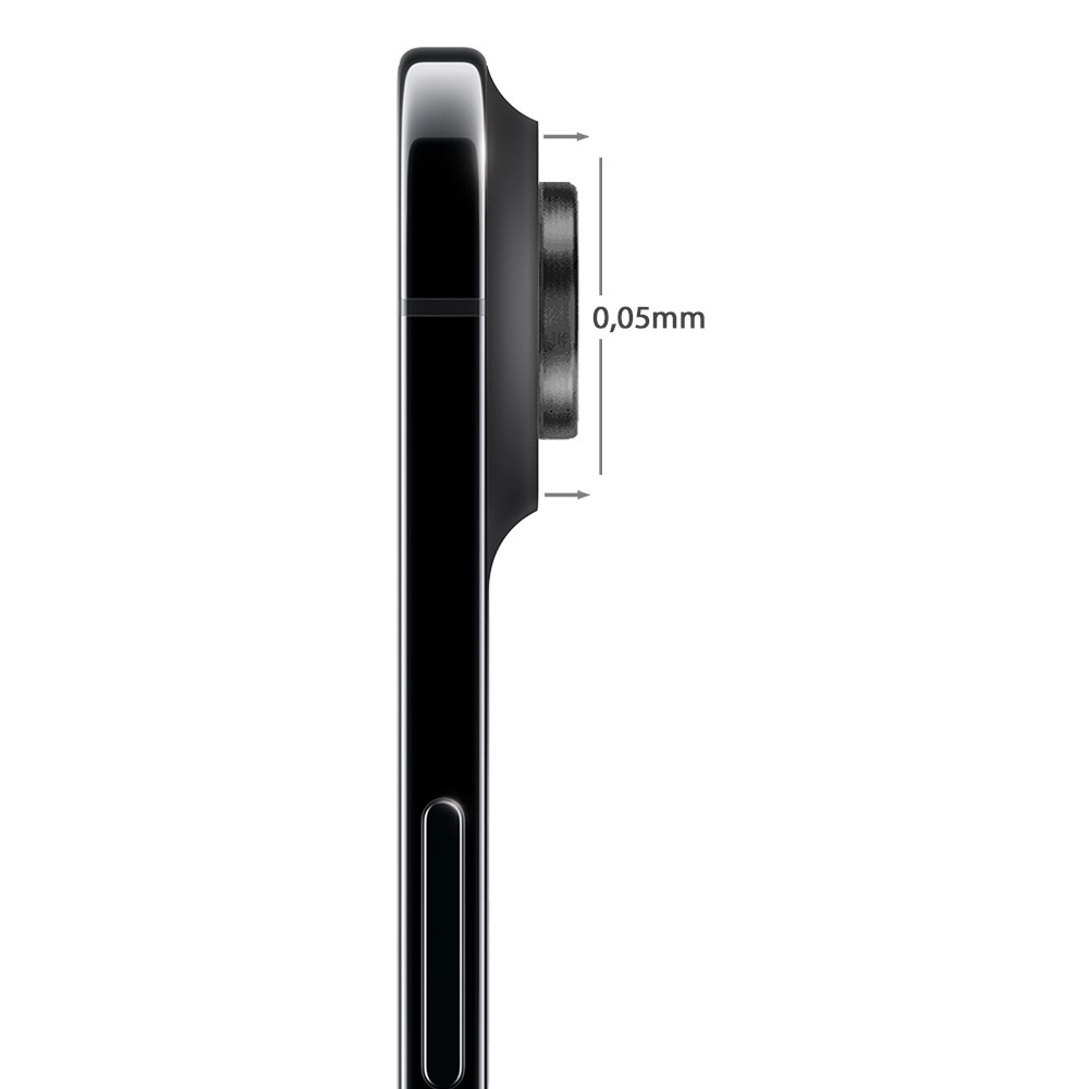 Metalowa osłona obiektywów szkło na aparat iPhone Air, czarna (3)