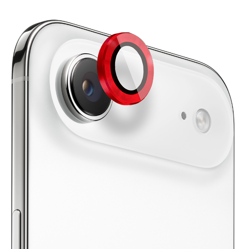 Metalowa osłona obiektywów szkło na aparat iPhone Air, czerwona (1)