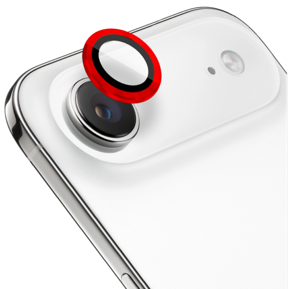 Metalowa osłona obiektywów szkło na aparat iPhone Air, czerwona (5)