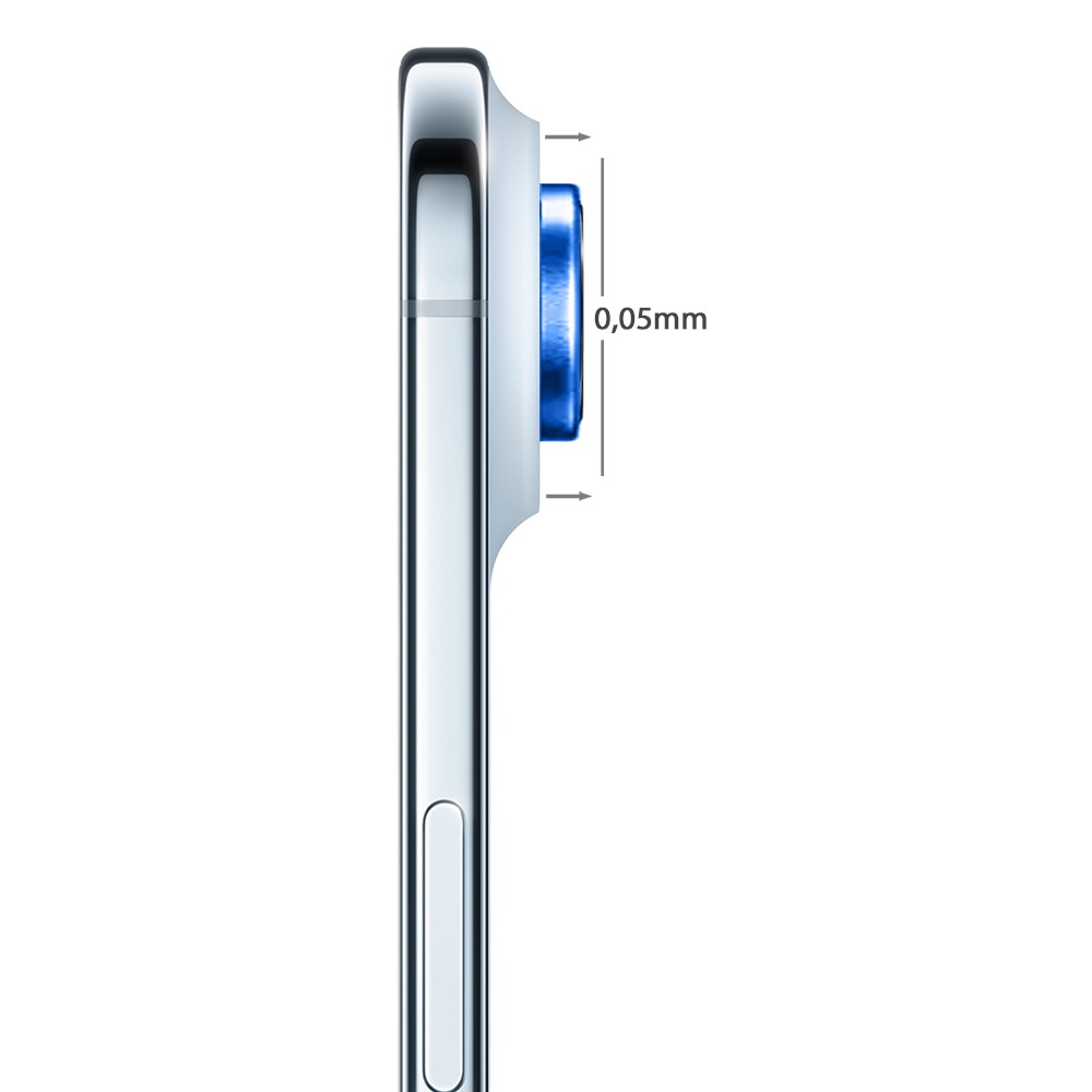 Metalowa osłona obiektywów szkło na aparat iPhone Air, granatowa (3)