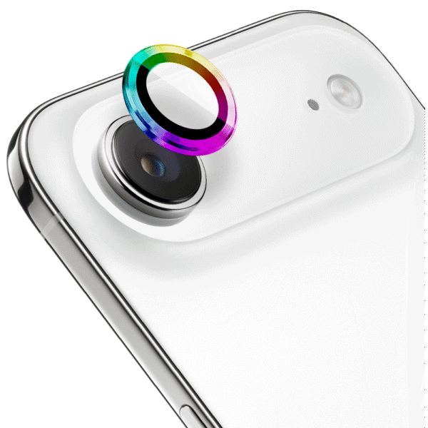 Metalowa osłona obiektywów szkło na aparat iPhone Air, kameleon