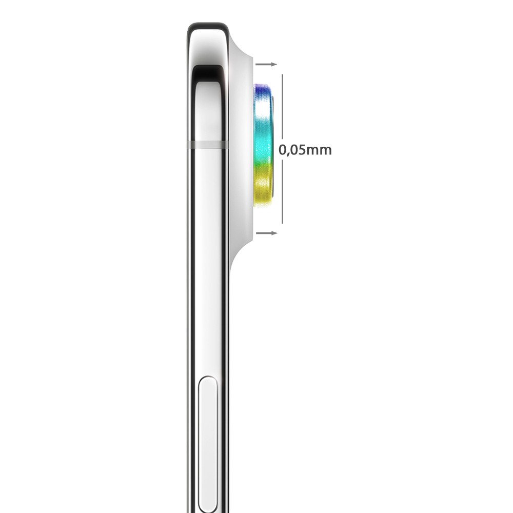 Metalowa osłona obiektywów szkło na aparat iPhone Air, kameleon (3)