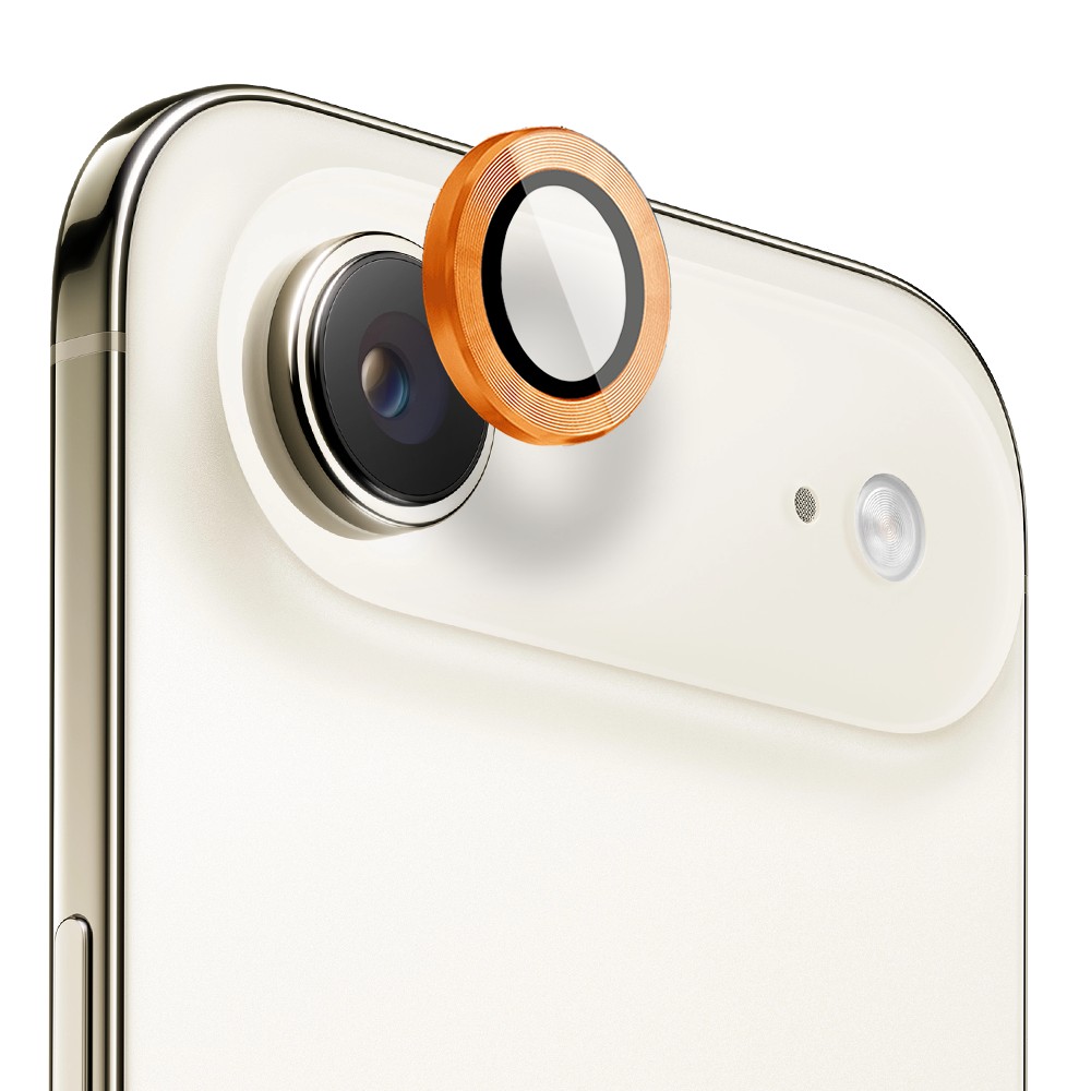 Metalowa osłona obiektywów szkło na aparat iPhone Air, pomarańczowa (1)