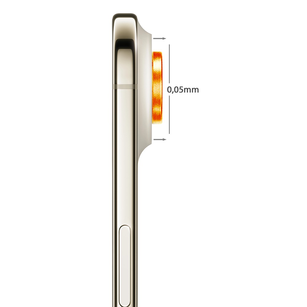 Metalowa osłona obiektywów szkło na aparat iPhone Air, pomarańczowa (3)