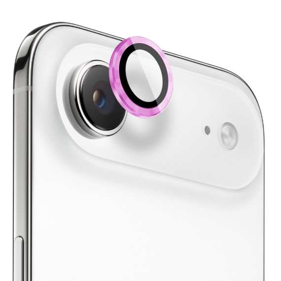 Metalowa osłona obiektywów szkło na aparat iPhone Air, różowa (1)
