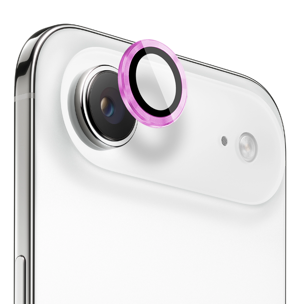 Metalowa osłona obiektywów szkło na aparat iPhone Air, różowa (1)