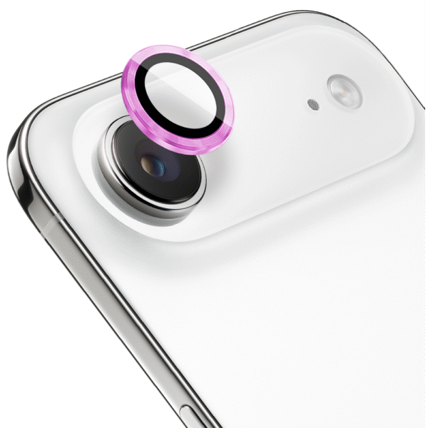 Metalowa osłona obiektywów szkło na aparat iPhone Air, różowa (5)
