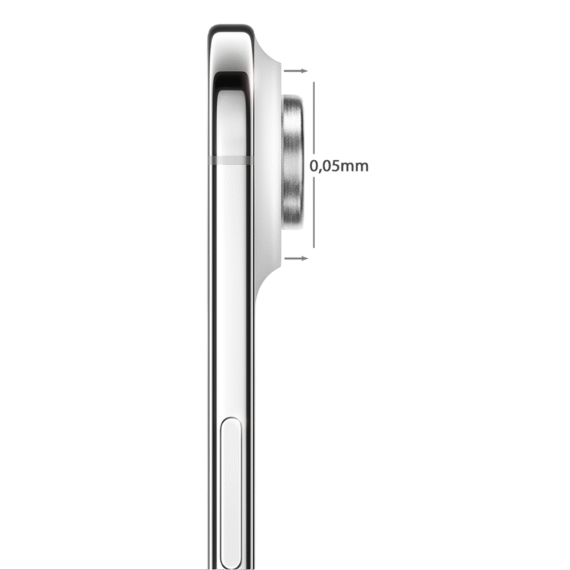 Metalowa osłona obiektywów szkło na aparat iPhone Air, srebrna (3)