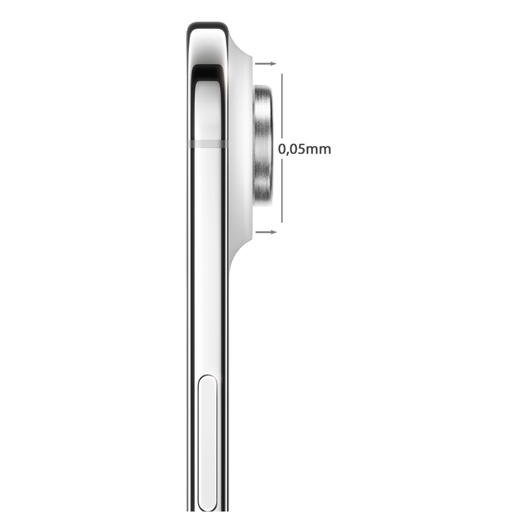 Metalowa osłona obiektywów szkło na aparat iPhone Air, srebrna (3)