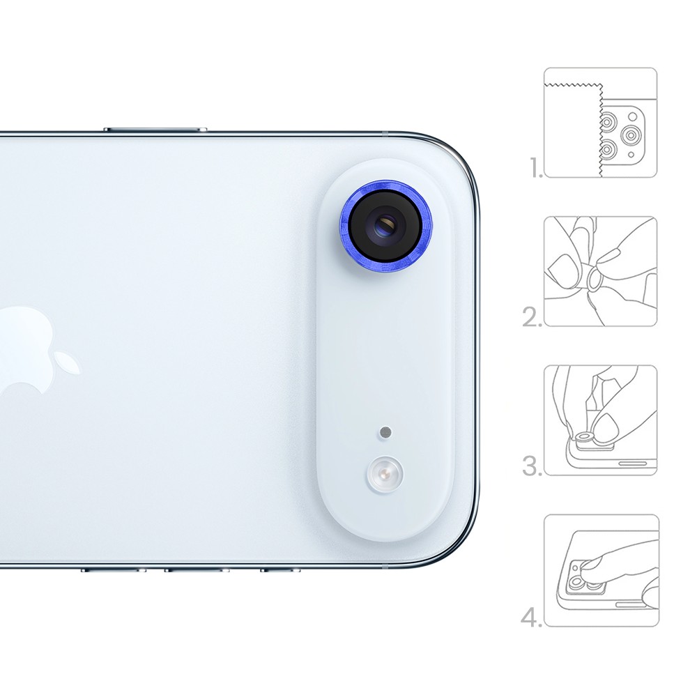 Metalowa osłona obiektywów szkło na aparat iPhone Air, ultramaryna (4)