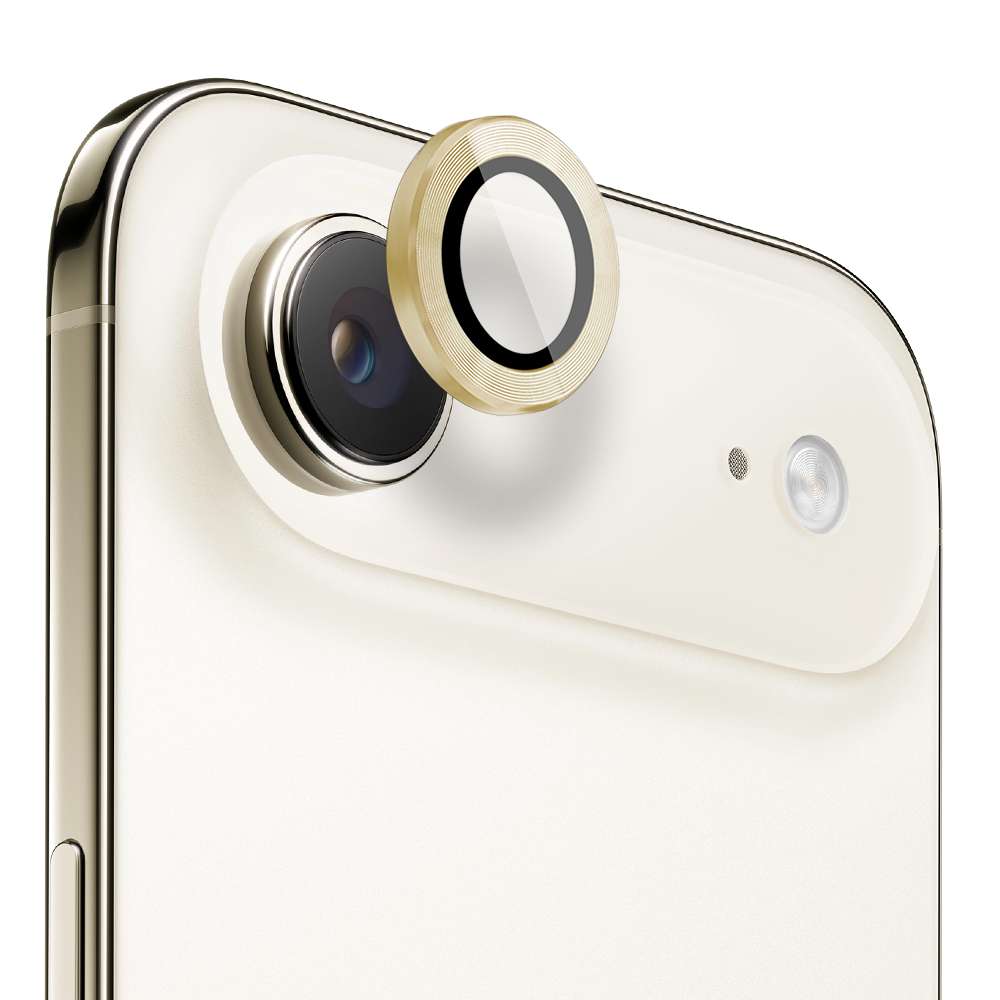 Metalowa osłona obiektywów szkło na aparat iPhone Air, złota (1)