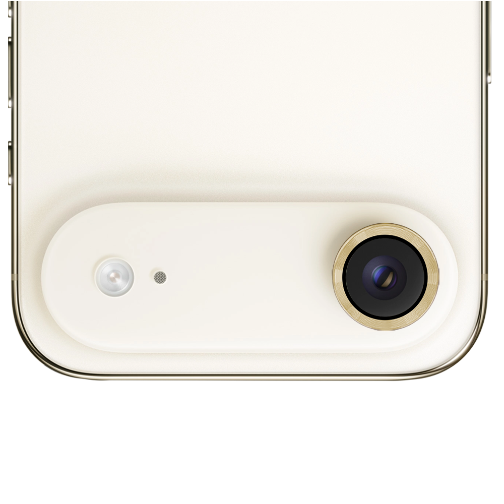 Metalowa osłona obiektywów szkło na aparat iPhone Air, złota (2)