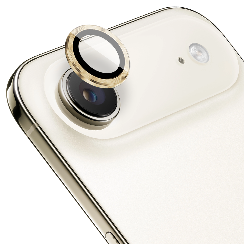 Metalowa osłona obiektywów szkło na aparat iPhone Air, złota