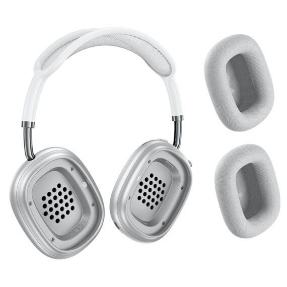 Słuchawki nauszne ANC z wyciszaniem otoczenia, styl AirPods Max, srebrne_photo-2