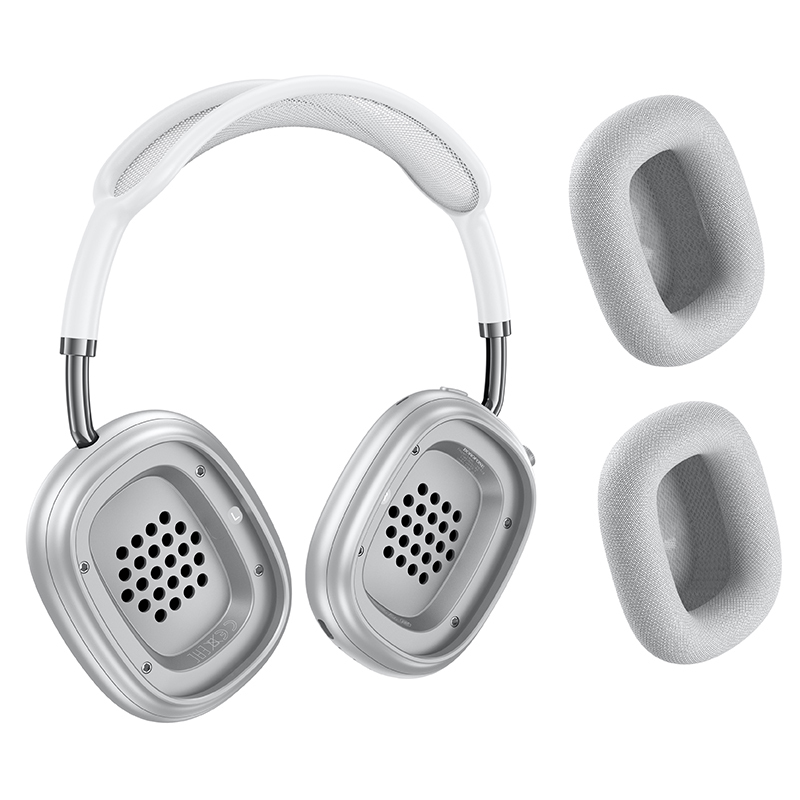 Słuchawki nauszne ANC z wyciszaniem otoczenia, styl AirPods Max, srebrne_photo-2