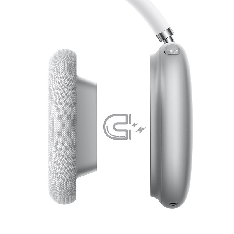 Słuchawki nauszne ANC z wyciszaniem otoczenia, styl AirPods Max, srebrne_photo-3