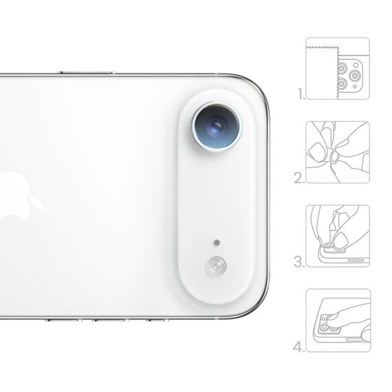 Szkło hartowane do iPhone Air na aparat, kamerę hybrydowe (4)