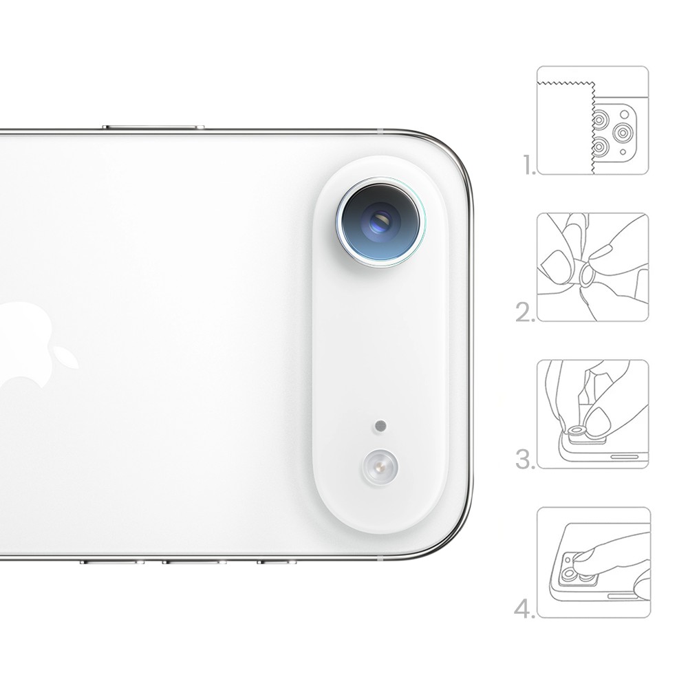 Szkło hartowane do iPhone Air na aparat, kamerę hybrydowe (4)