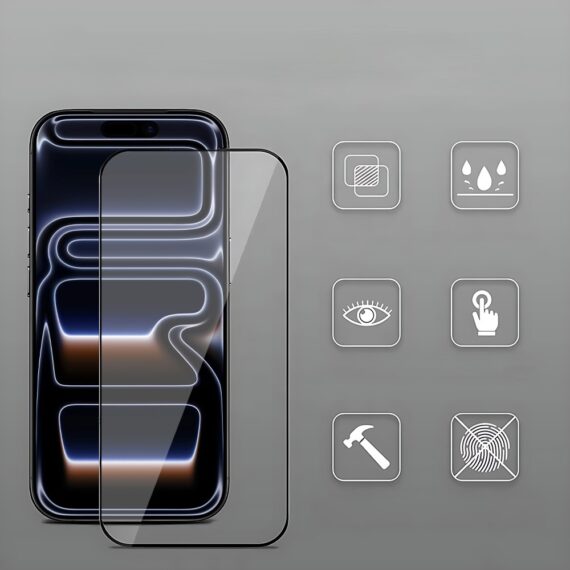 Szkło hartowane na ekran 9H do iPhone 17 Pro z aplikatorem (5)