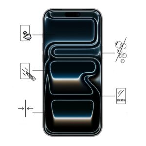 Szkło hartowane o twardości 9H do iPhone 17 Pro i Pro Max