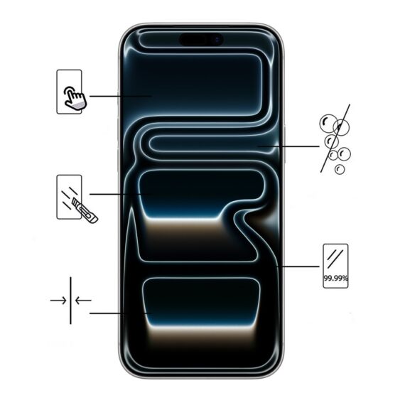 Szkło hartowane wzmacniane 9H na ekran do iPhone 17 Pro Max-1