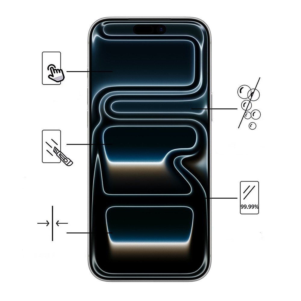 Szkło hartowane wzmacniane 9H na ekran do iPhone 17 Pro Max-1