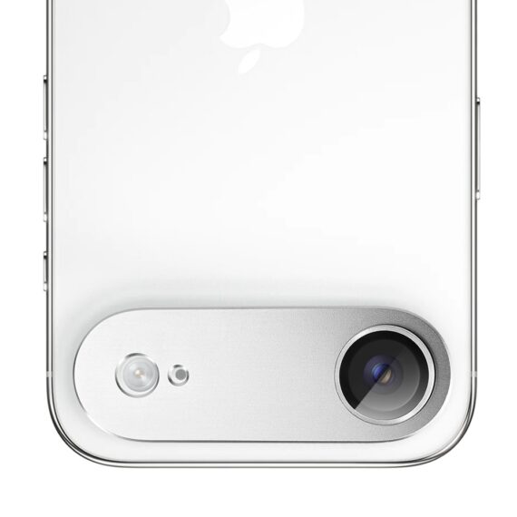 iPhone 17 Air gładka metalowa osłona na cały panel aparatu, wbudowane szkła 9H, srebrnasrebrne ip 16 pro-2