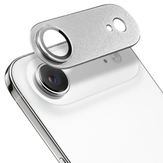 iPhone 17 Air gładka metalowa osłona na cały panel aparatu, wbudowane szkła 9H, srebrnasrebrne ip 16 pro