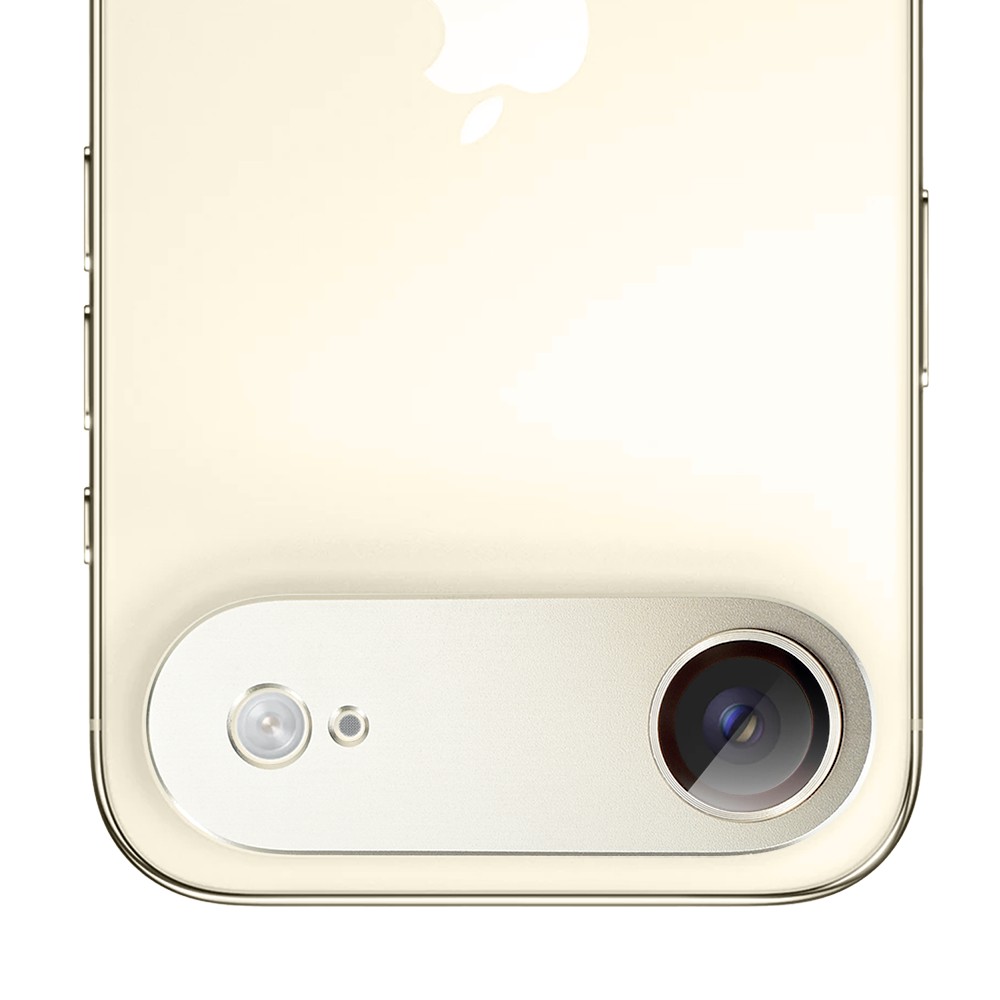 iPhone 17 Air gładka metalowa osłona na cały panel aparatu, wbudowane szkła 9H, złotajasne złoto AIR-2