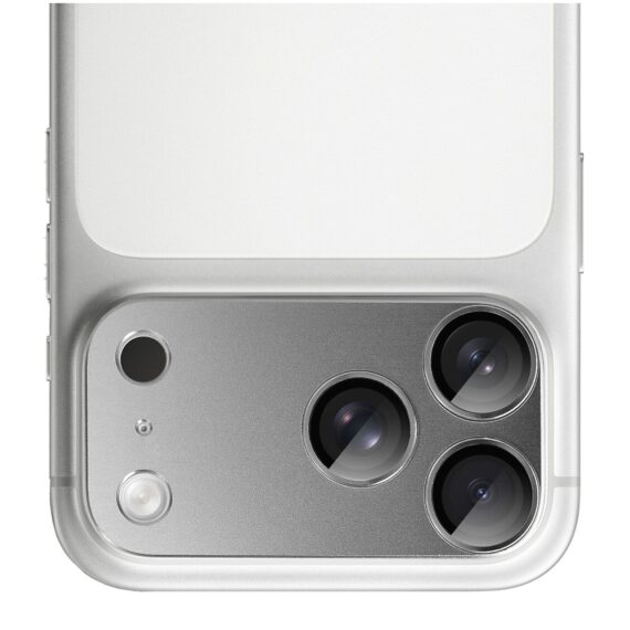 iPhone-17-Pro-gladka-metalowa-oslona-na-caly-panel-aparatu-wbudowane-szkla-9H-tytanowaszary