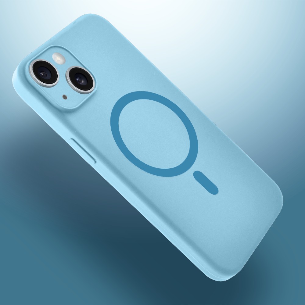 Etui do iPhone 15, silikonowe z MagSafe, mikrofibra (1)